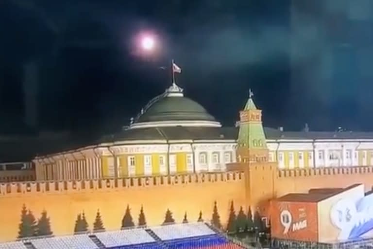 La imagen del presunto ataque de Ucrania con drones en el Kremlin que denuncia Moscú