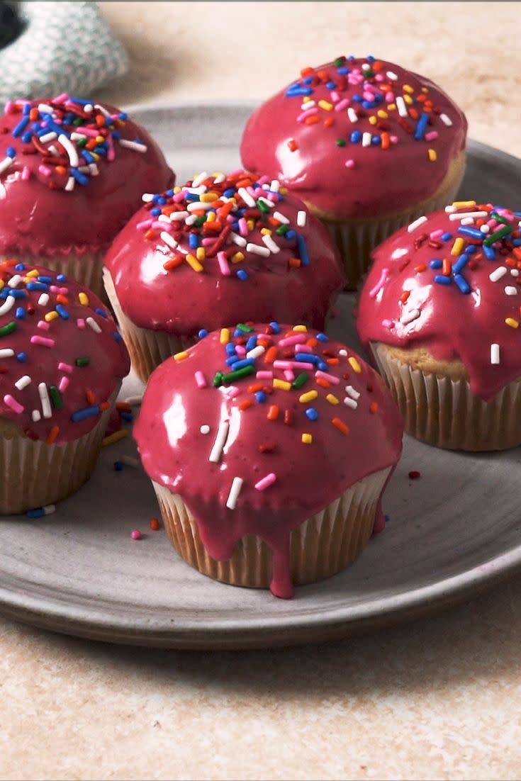 Blueberry Glazed Donut Muffins