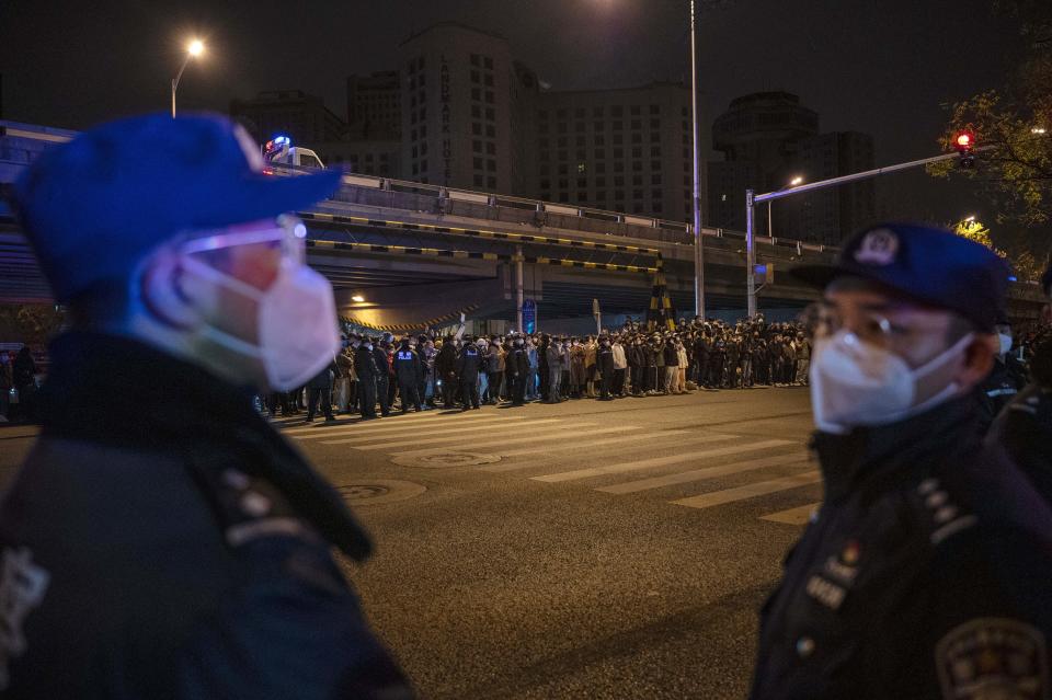 Image: Protest in Beijing Against China Covid Measures (Kevin Frayer / Getty Images)