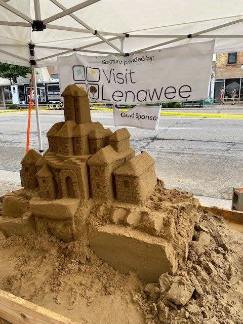 This sand castle from the 2021 Beach Party was sponsored by Visit Lenawee. Visit Lenawee is a gold sponsor for this years event.