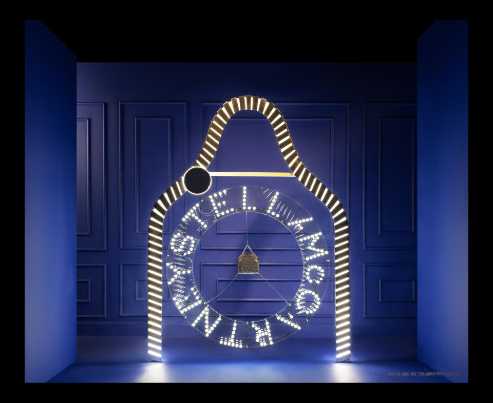 The exclusive Stella McCartney capsule is featured in the Saks Fifth Avenue windows.