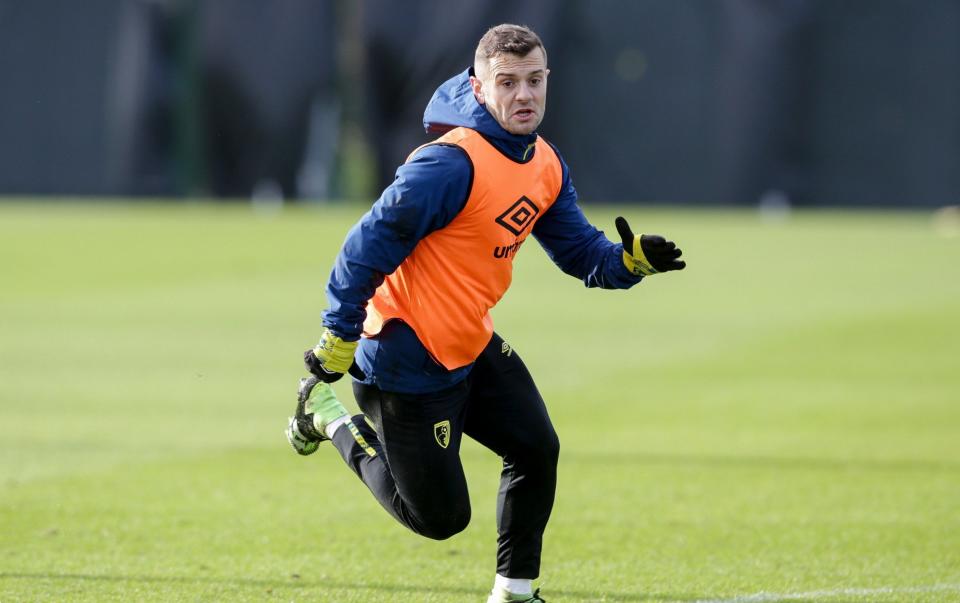 Jack Wilshere of Bournemouth during a training session at the Vitality Stadium on January 21, 2021 in Bournemouth, England - Out-of-work Jack Wilshere told: 'You're an injury waiting to happen' - GETTY IMAGES