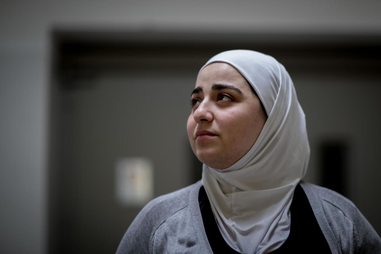 Abier Farhud, a victim of torture and abuse in a Syrian regime prison. She is among seven survivors who have filed a criminal complaint in Germany against secret service officials of Assad's government: AFP