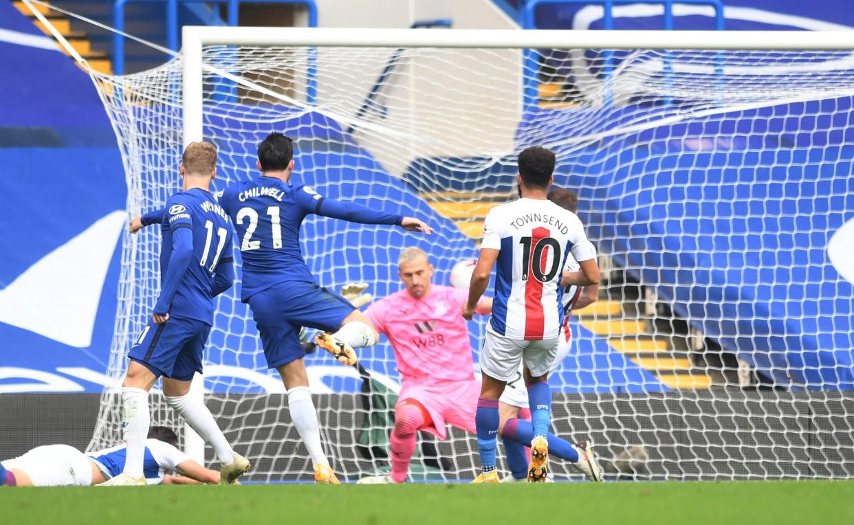 Ben Chilwell fires Chelsea in front with his first Premier League goal for the club (Reuters)