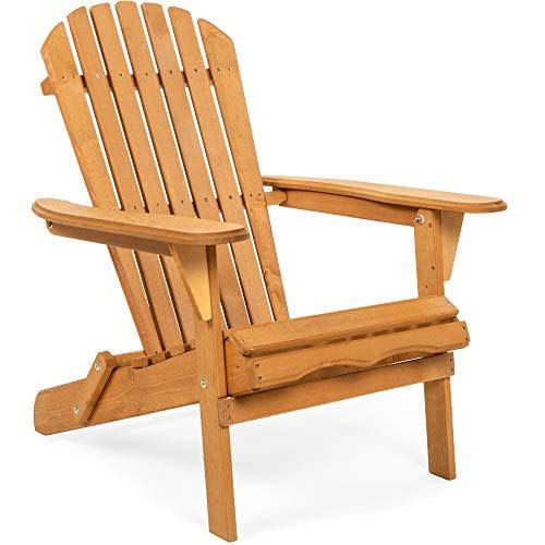 Folding Wooden Adirondack Lounger Chair