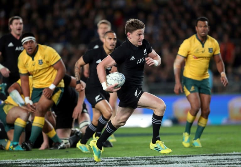 New Zealand's Beauden Barrett converted five of the six All Blacks tries to finish with a match haul of 30 points