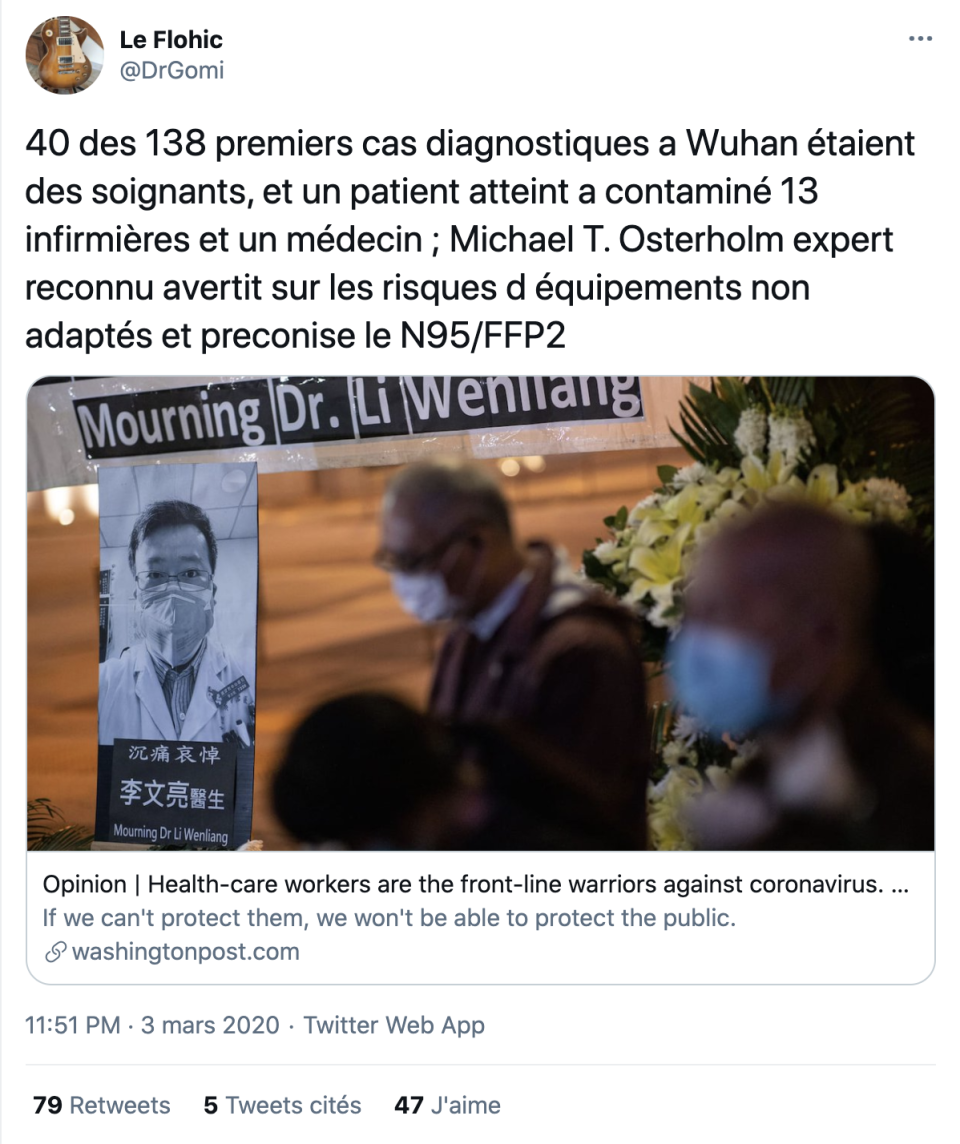 Une étude, menée à Wuhan, a montré les risques de transmission du coronavirus à l’hôpital.