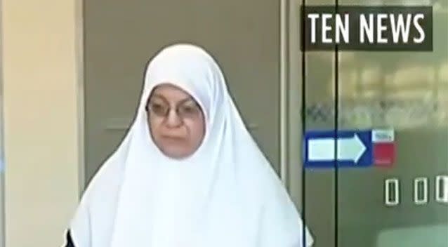 Ms Al-Shennag shows for bail. Source: 7 News via Ten News