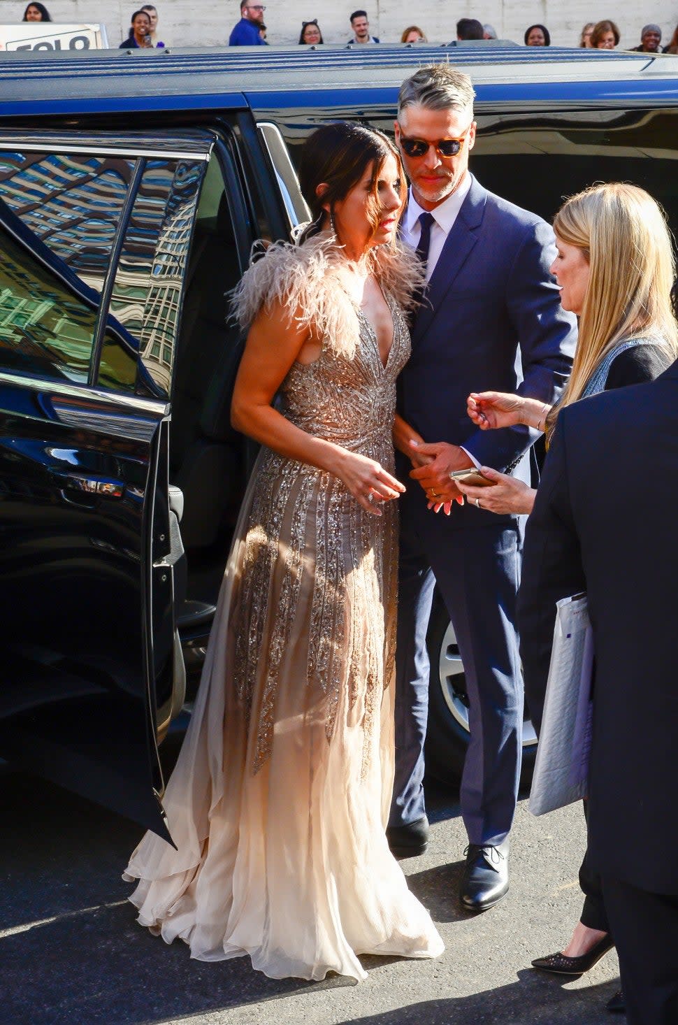 Sandra Bullock and boyfriend Bryan Randall at the 'Ocean's 8' premiere in NYC on June 5, 2018.