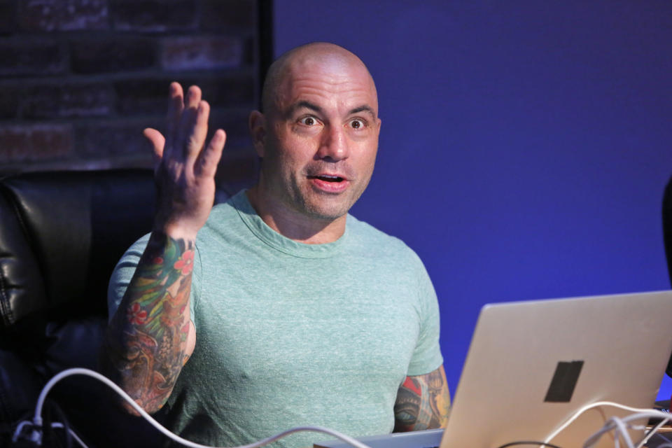 JOE ROGAN QUESTIONS EVERYTHING -- "Podcast" -- Pictured: Host Joe Rogan -- (Photo by: Vivian Zink/Syfy/NBCU Photo Bank/NBCUniversal via Getty Images)