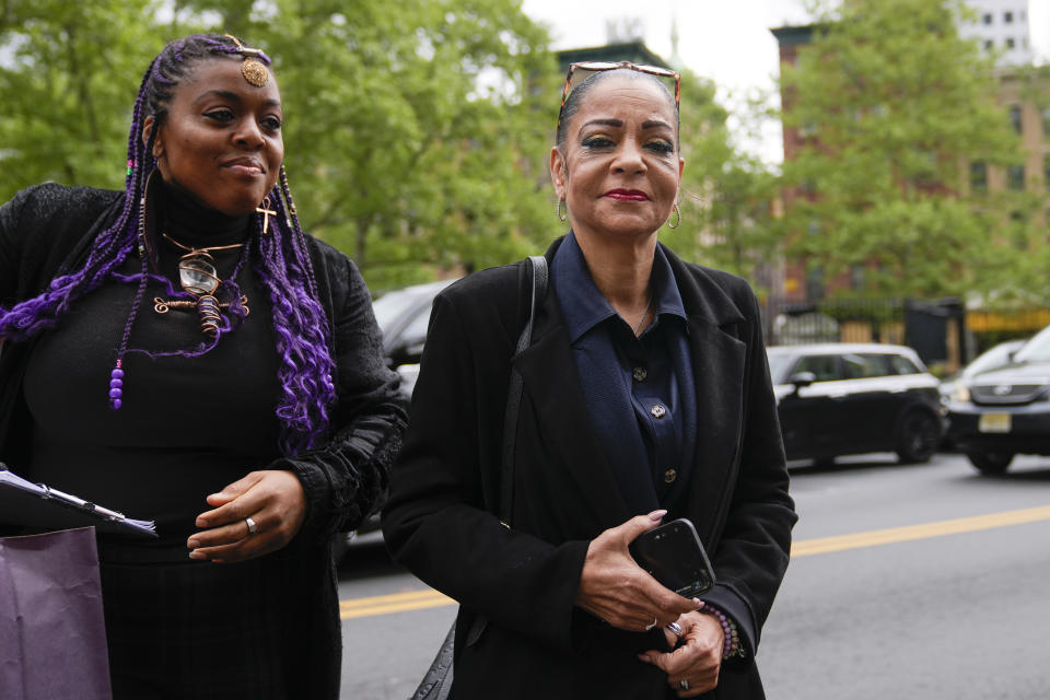 Kathryn Townsend Griffin, daughter of singer and songwriter Ed Townsend, arrives to New York Federal Court as proceedings continue in a copyright infringement trial against singer Ed Sheeran, Thursday, May 4, 2023, in New York. (AP Photo/John Minchillo)