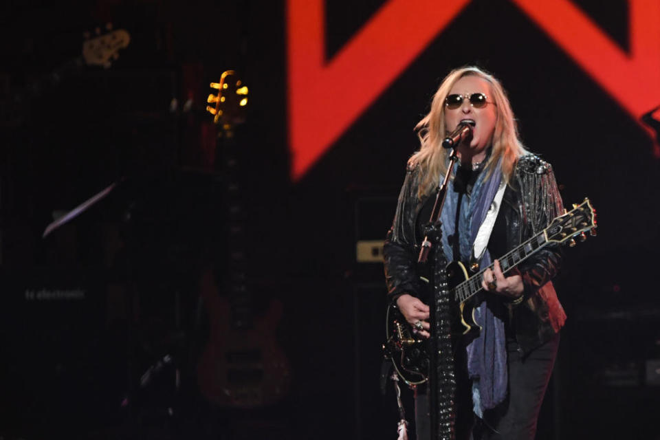 Melissa Etheridge performing onstage