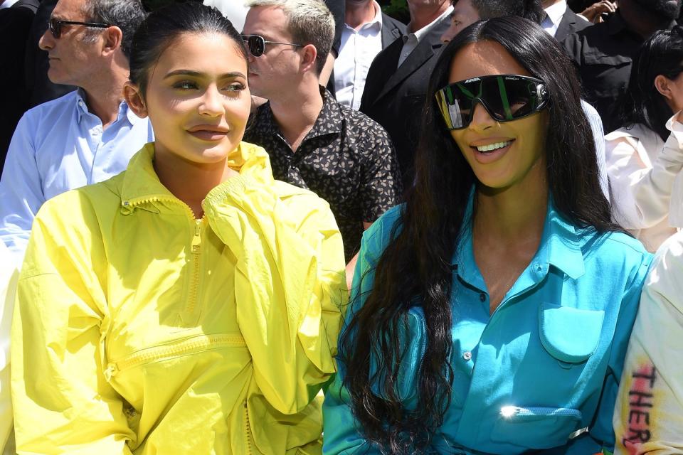 Defending: Kylie Jenner with her sister Kim Kardashian: Pascal Le Segretain/Getty