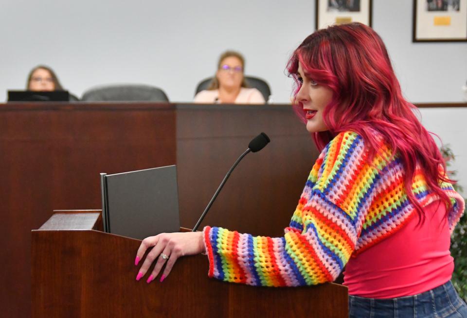 Satellite Beach resident Amy Roub was among the public speakers who addressed the Brevard County Commission during a discussion related to funding for the Brevard Cultural Alliance.