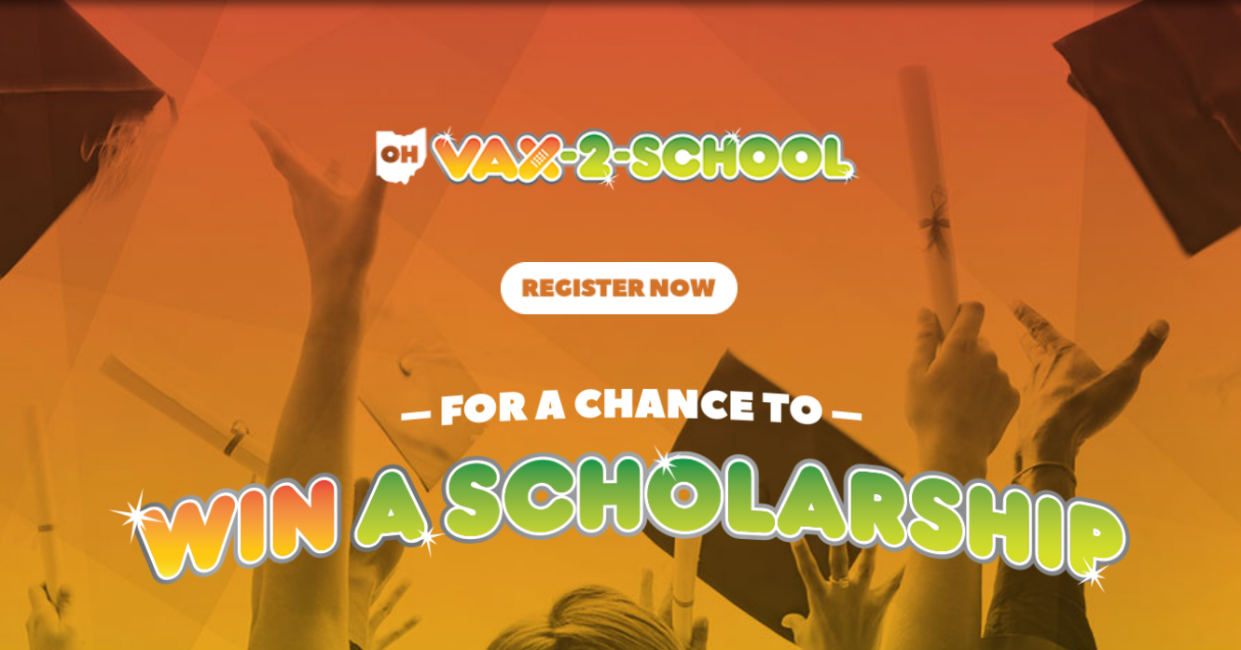 The first winners of Ohio's Vax-2-School scholarships were announced Monday.