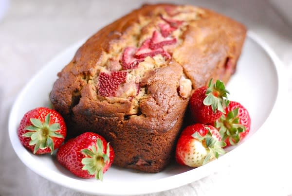 Whole Grain Strawberry Banana Bread