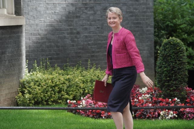 Home Secretary Yvette Cooper arrives in Downing Street, London, for a Cabinet meeting