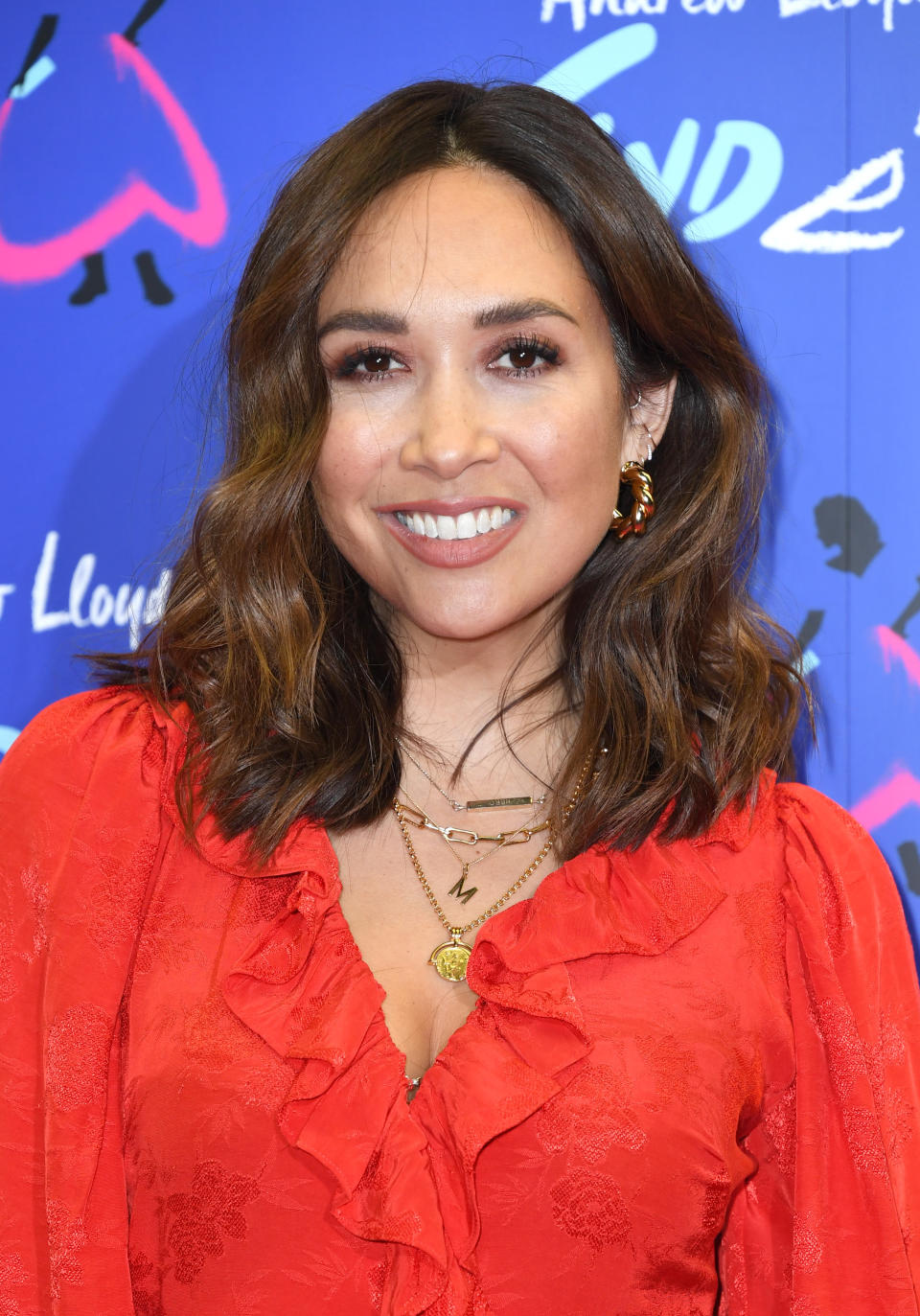 Myleene Klass arriving at the Cinderella Malala Fund Gala Performance, Gillian Lynne Theatre, London. Credit: Doug Peters/EMPICS