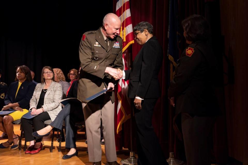 Patton Township Supervisor Pamela Robb, who joined the United States Army in 1976 and served for six years, was among 22 female veterans from across Pennsylvania honored by the Pennsylvania Commission for Women on March 29.