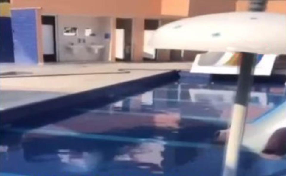 The pool where Deniz Poyraz Karsli drowned at the water park. Source: Newsflash/Australscope