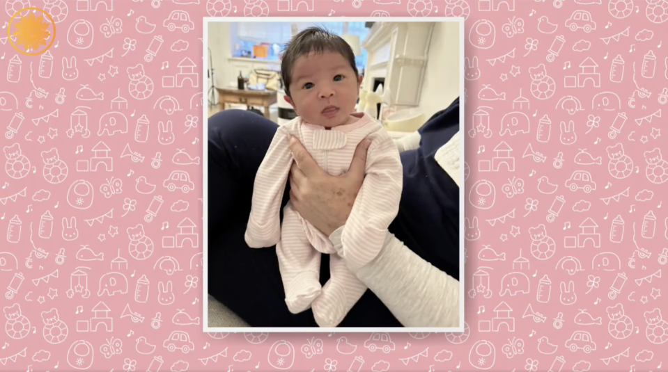 Actor Robert De Niro shared a photo of his newborn daughter, Gia Virginia Chen-De Niro, with 