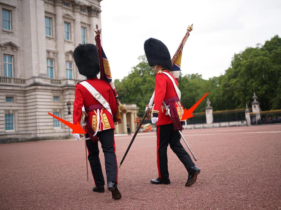 Royal guards at Buckingham Palace.