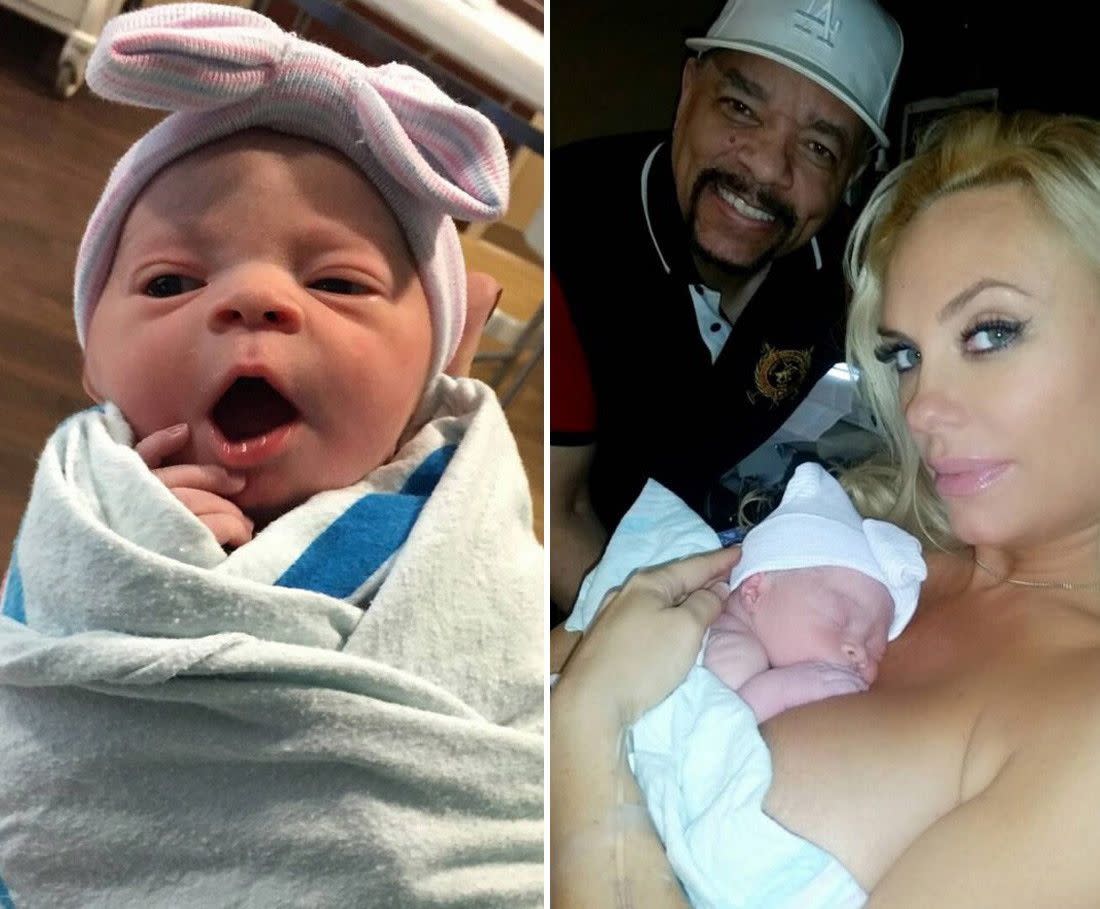 It's a healthy baby girl for actor Ice-T and his wife Coco Austin! The happy couple welcomed their beautiful daughter Chanel Nicole in the world on Nov. 28, 2015, nearly three weeks earlier than planned. "Surprise!!! Look who came early!! Welcome the new arrival of Chanel Nicole.. A beautiful healthy 5.7 pound and 18 inch baby girl .Ice and I are so proud! I cried while she was coming out I was so excited to meet her!" Coco captioned the Instagram snap.