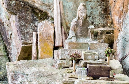 <span class="caption">A frugal and ascetic life: a shrine to the hermit Rishu Sennin.</span> <span class="attribution"><span class="source">Alon Adika via Shutterstock</span></span>