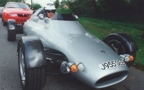 George Harrison in Light Car Company Rocket (probably in 1993)