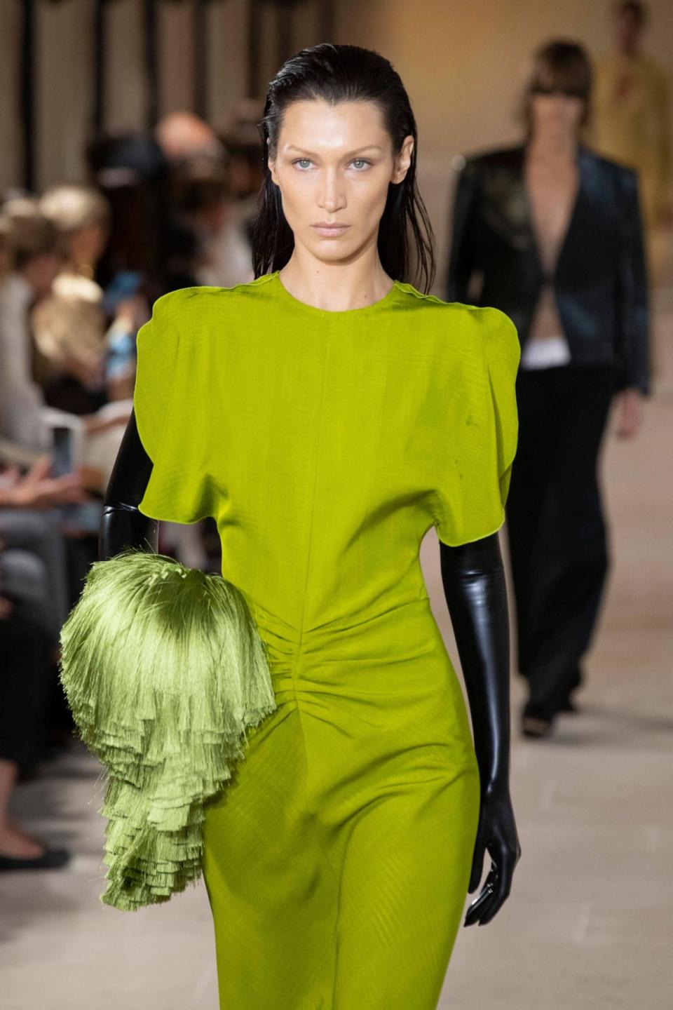 <div class="inline-image__caption"><p>Bella Hadid walks the runway during the Victoria Beckham Ready to Wear Spring Summer 2023 show as part of the Paris Fashion Week.</p></div> <div class="inline-image__credit">Victor Virgile/Gamma-Rapho via Getty</div>
