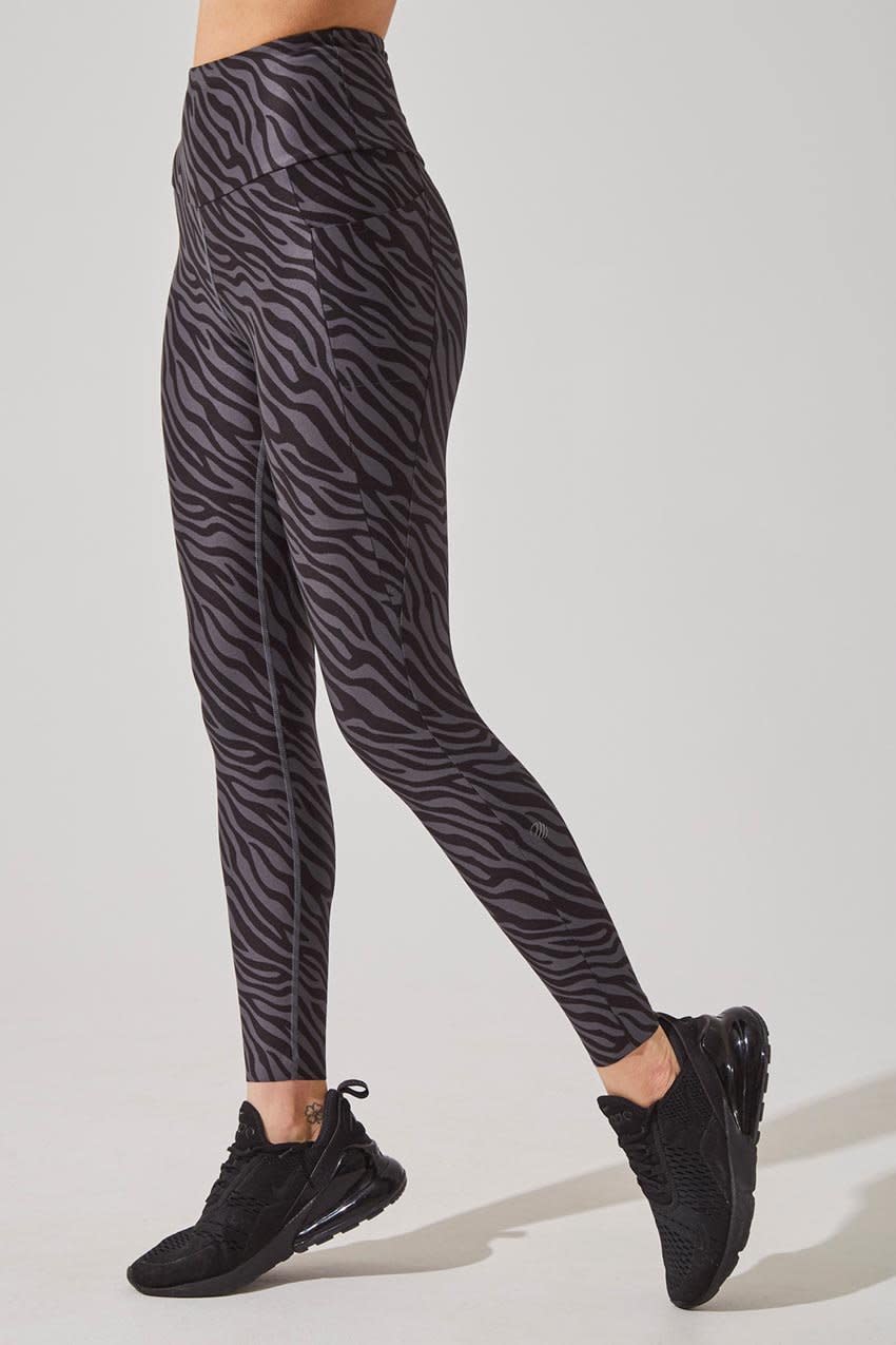 MPG Sport Score Recycled Polyester Zebra Print High-Waisted Leggings