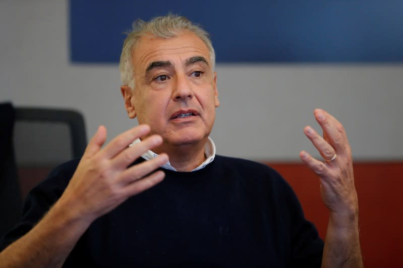 FILE PHOTO: Marc Lasry, an American billionaire businessman and co-founder and chief executive officer of Avenue Capital Group speaks during a Reuters investment summit in New York City