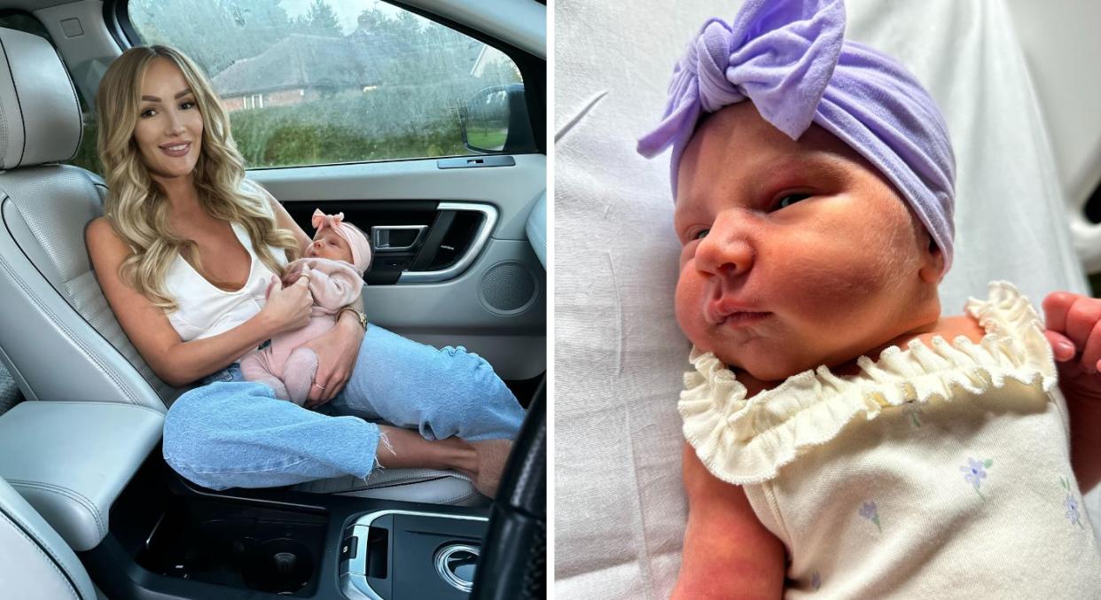 Emily Kathleen gave birth in her car after pulling over on the side of the road. (SWNS/Emily Elizabeth)