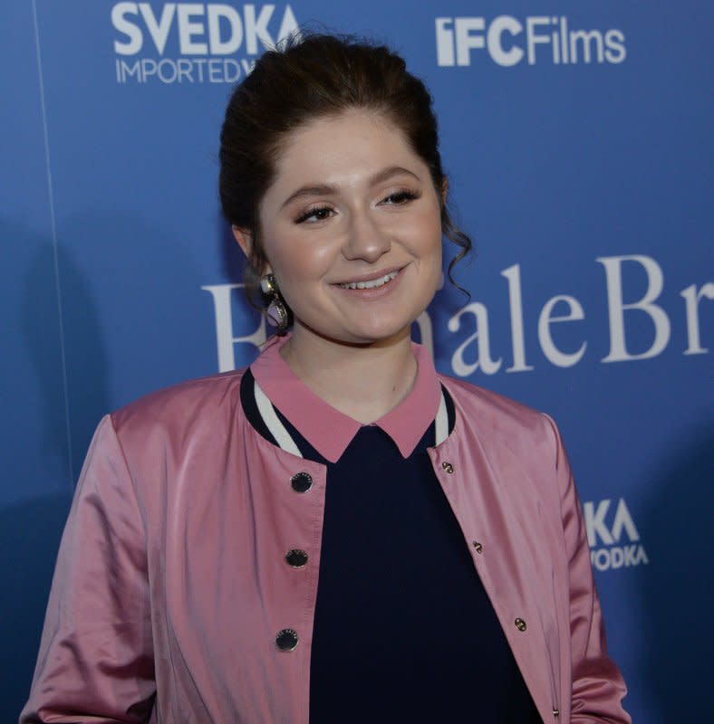 Emma Kenney attends the premiere of "The Female Brain" at the ArcLight Cinema Dome in the Hollywood section of Los Angeles on February 1, 2018. The actor turns 24 on September 14. File Photo by Jim Ruymen/UPI