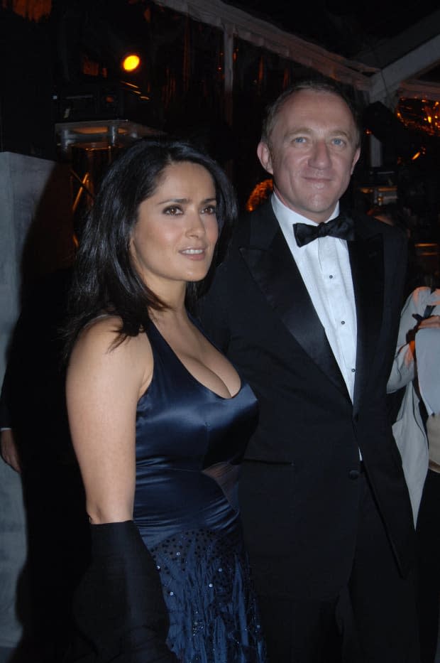 Salma Hayek and Francois-Henri Pinault in <a href="https://parade.com/1360954/jessicasager/april-holidays-observances/" rel="nofollow noopener" target="_blank" data-ylk="slk:April;elm:context_link;itc:0;sec:content-canvas" class="link ">April</a> 2006<p><a href="https://www.gettyimages.com/detail/57494725" rel="nofollow noopener" target="_blank" data-ylk="slk:AFP/Getty Images;elm:context_link;itc:0;sec:content-canvas" class="link ">AFP/Getty Images</a></p>