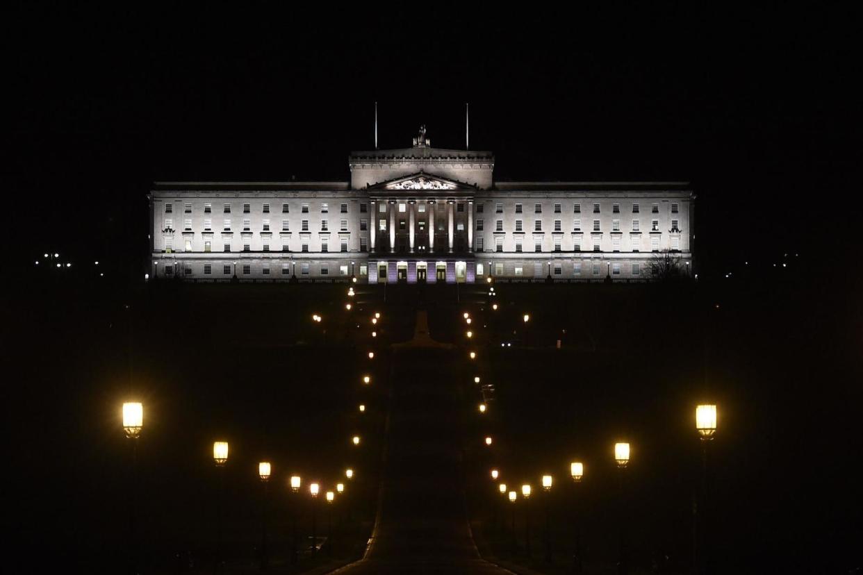 Stormont in Belfast, where powersharing talks in Northern Ireland ended in acrimony: PA