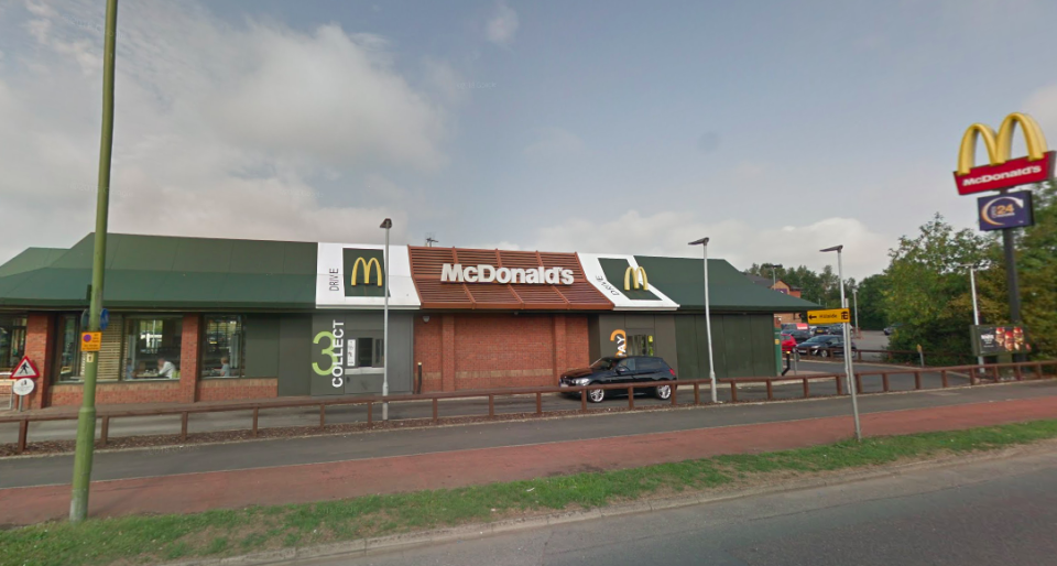 Ms Sillett stopped off at a McDonald's near her home in Dinting (Google)