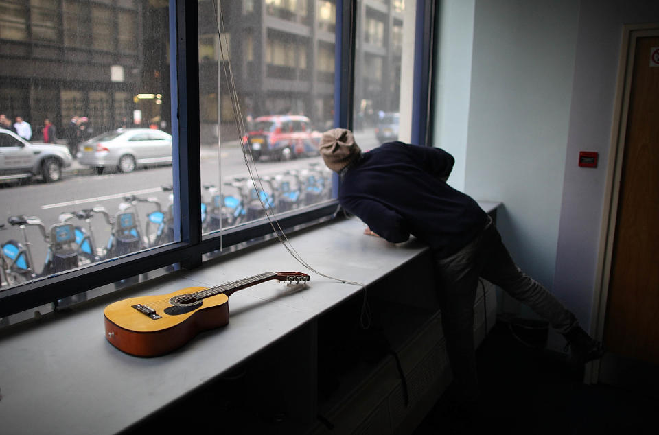 Protestors Occupy An Empty Office Block Owned By UBS In Central London