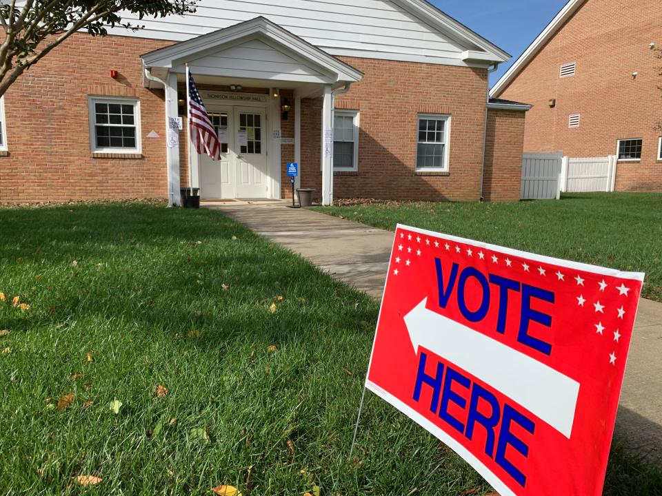 A polling location at First United Methodist Church in Toms River.