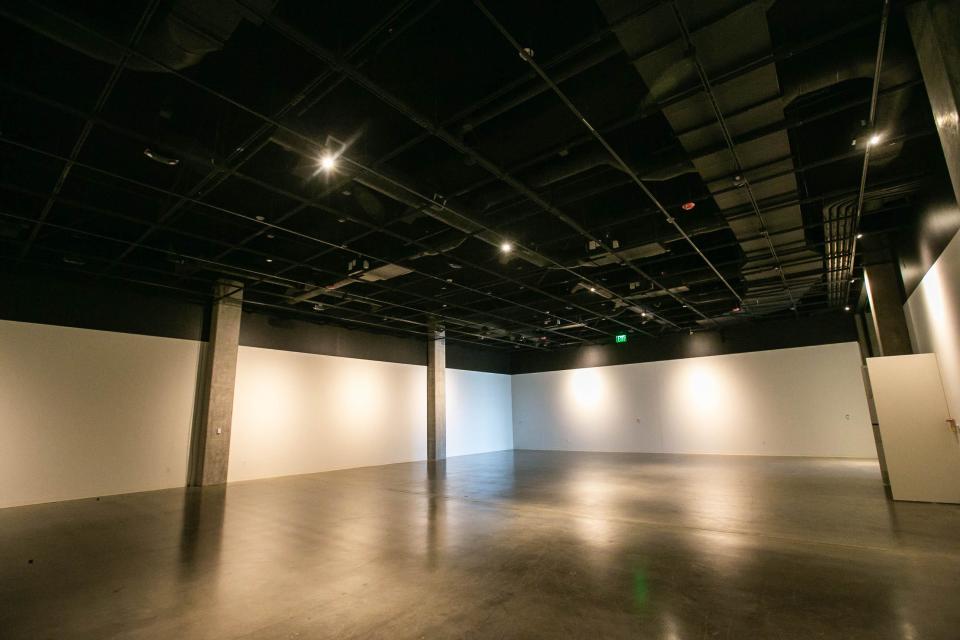 An empty room in the OKPOP building is pictured in Tulsa on Saturday, May 7, 2022.