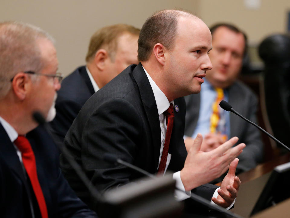 Cox at a 2014 Utah legislative hearing<span class="copyright">George Frey—Getty Images</span>