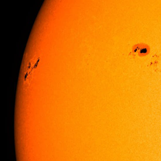 Sunspot AR1478 (far left) fired off the three biggest flares of 2013 over a 24-hour stretch on May 12-13.