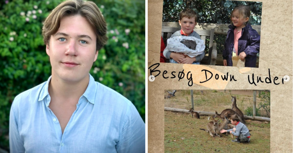 Prince Christian at 18 and Prince Christian as a child in Australia 