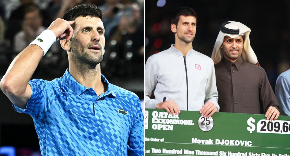 Pictured Novak Djokovic