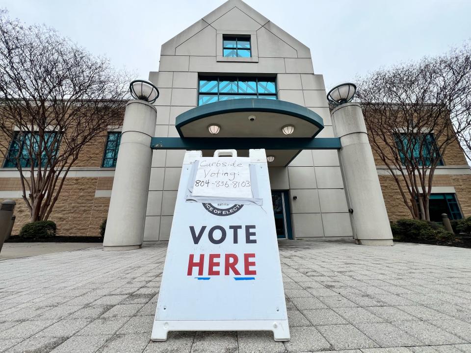 The Police Training Facility in Richmond, Va. on Super Tuesday, Mar. 5, 2024.