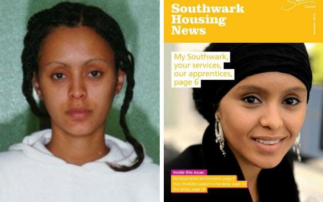 Mulumebet Girma, jailed for helping a would-be July 21 bomber, appeared on the cover of Southwark Housing News
