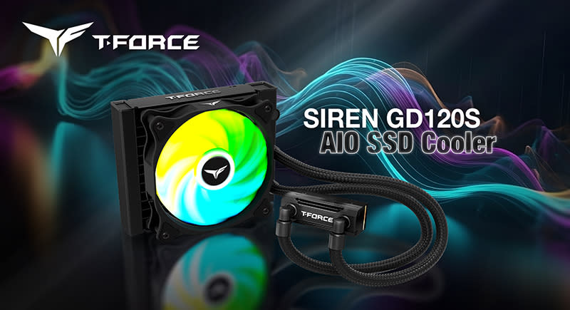 十銓科技推出 T-FORCE SIREN GD120S AIO SSD Cooler，業界獨創 M.2 2280 SSD 一體式水冷