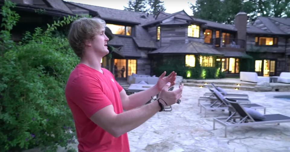 Logan Paul muestra su nueva casa en YouTube.