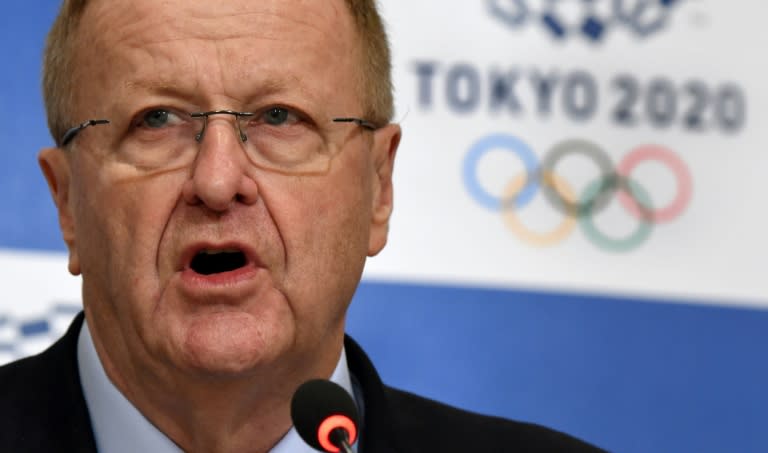 Chairman of the IOC's Coodination Commission John Coates answers questions during a press conference after the two-day meeting with the 2020 Tokyo Olympics Organising Committee in Tokyo on December 2, 2016