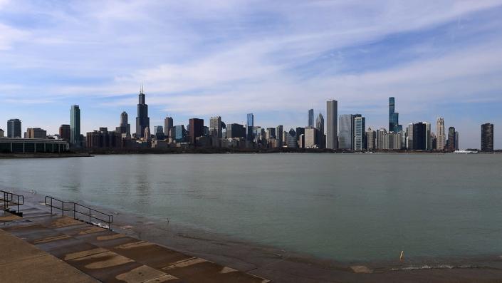 The Chicago skyline, photographed from outside the Adler Planetarium in Chicago, Illinois on March 1, 2020. Recently, police are investigating a triple homicide in Belvidere, 70 miles northwest of Chicago. <span class="copyright">Raymond Boyd/Getty Images</span>